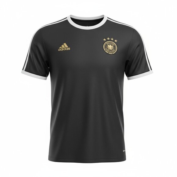 Adidas Men’s Black Soccer T-Shirt for “Deutscher Fussball-Bund” Size XL - Picture 1 of 15